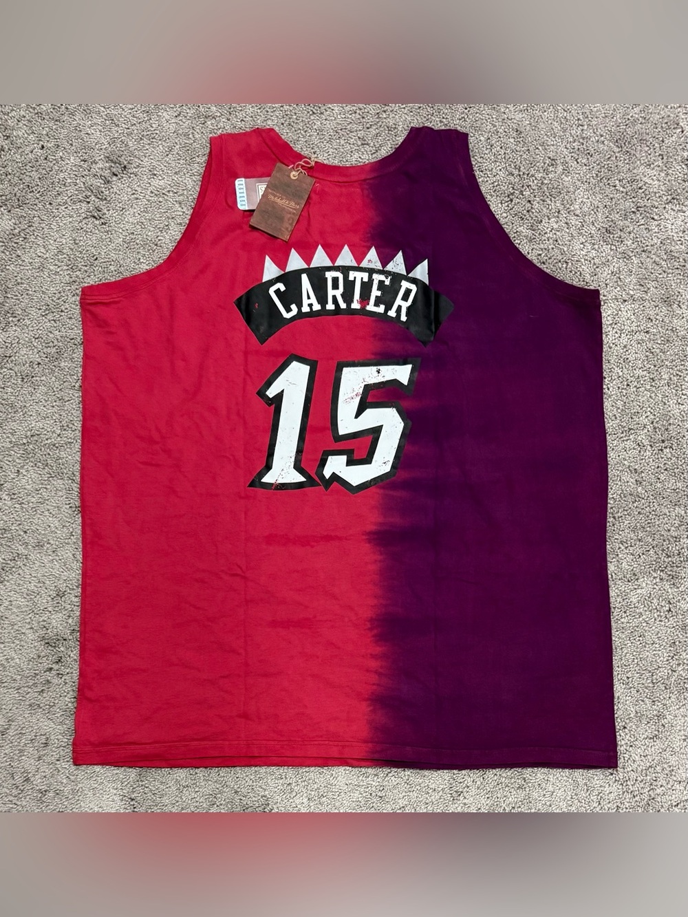 Vince Carter Toronto Raptors Mitchell Ness Tank Top Tie Dye Jersey Men Size 3XLB - Picture 2 of 4